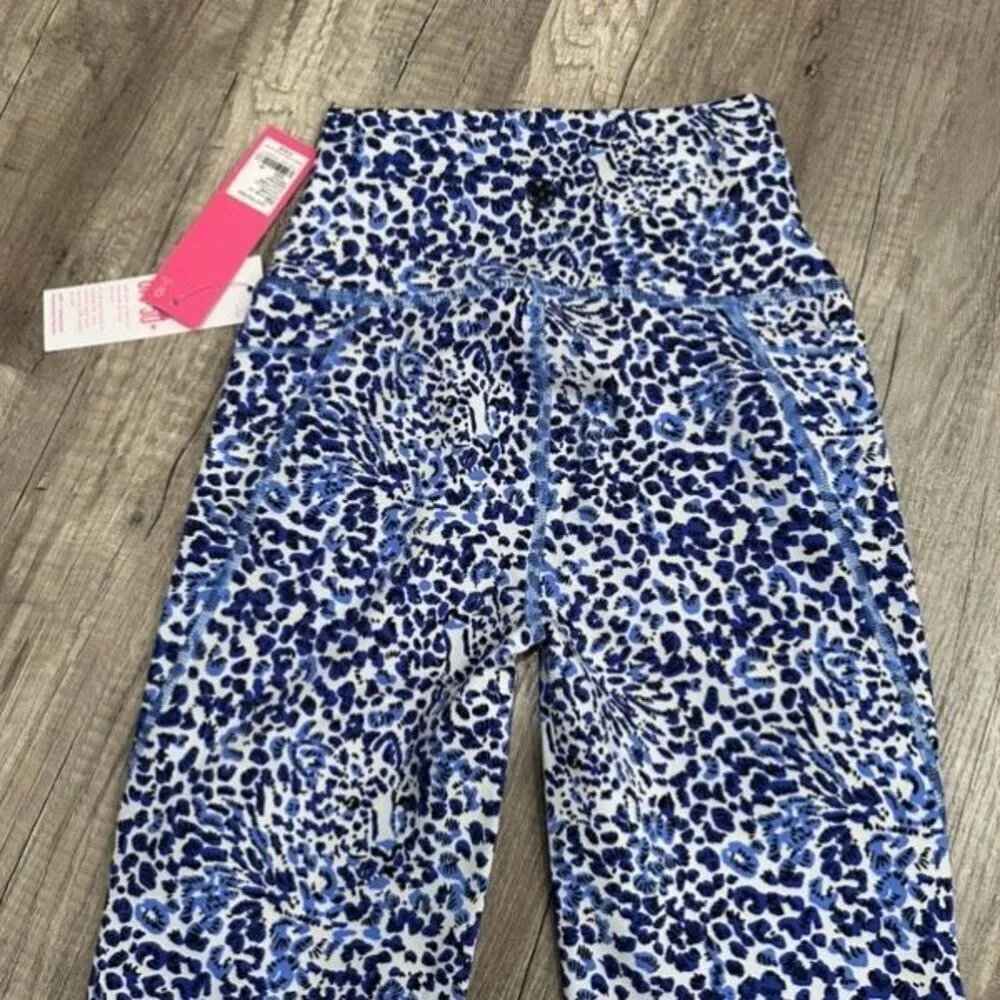 NWT Lilly Pulitzer UPF 50+ Luxletic Carpe Vita Flare Legging Blue Twisted Up XS - Image 8