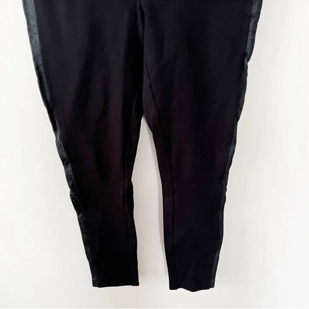 J.CREW Size 4 Black Tuxedo 04322 Leather Pixie Legging Dress Pants Skinny Leg - Image 5