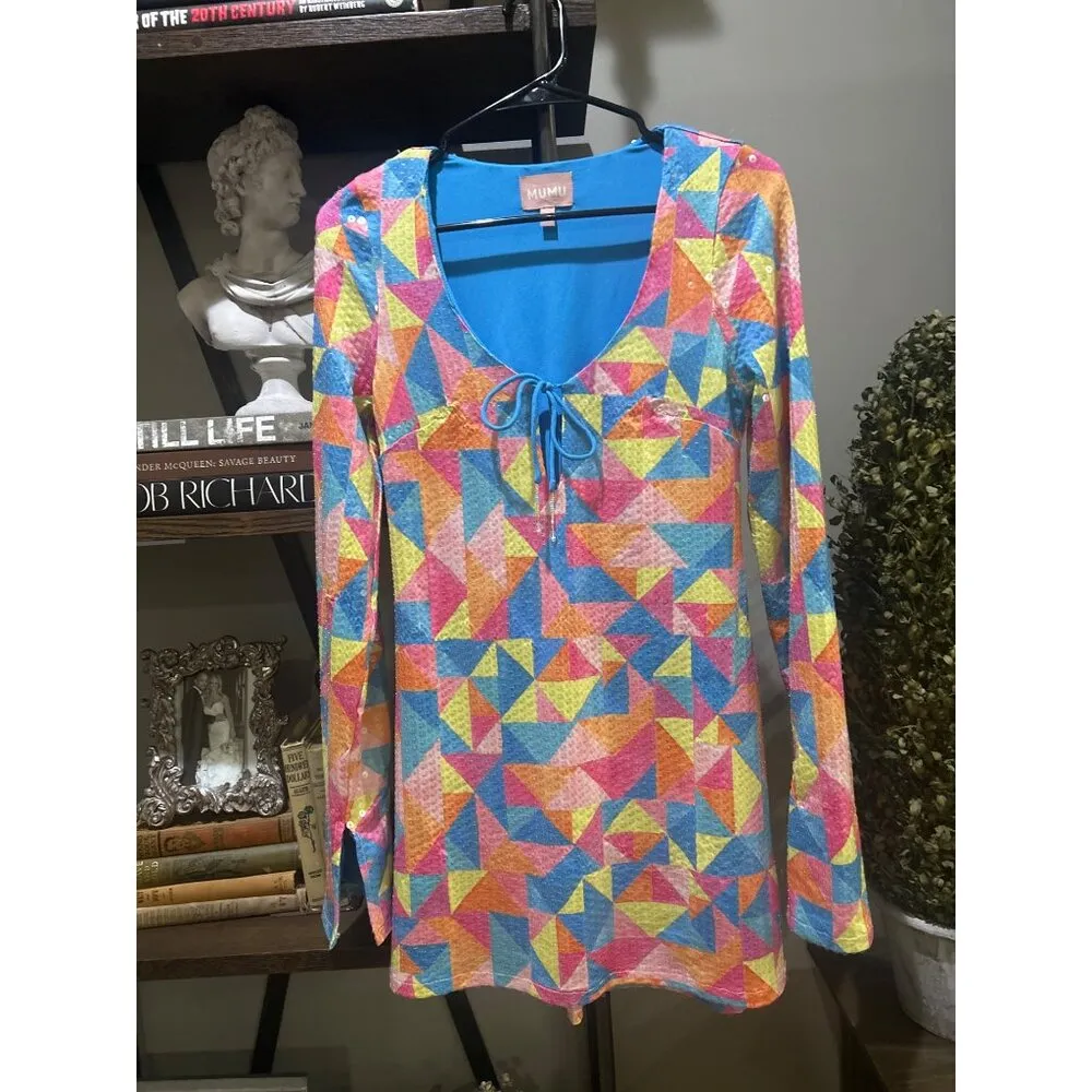 Show Me Your Mumu Matilda Sequin Mini Dress Womens Size Small - Image 5