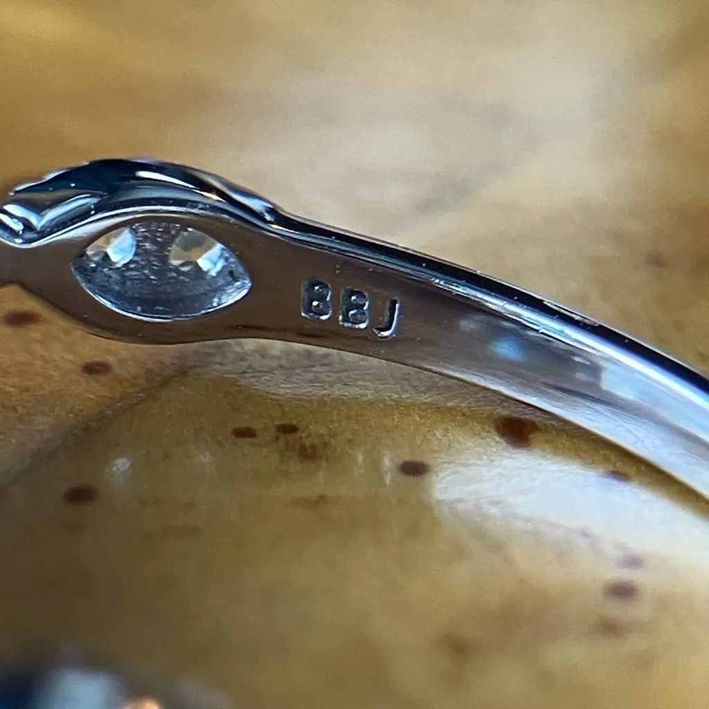 London Blue Topaz Sterling Silver Ring Set Size 9 - Image 10