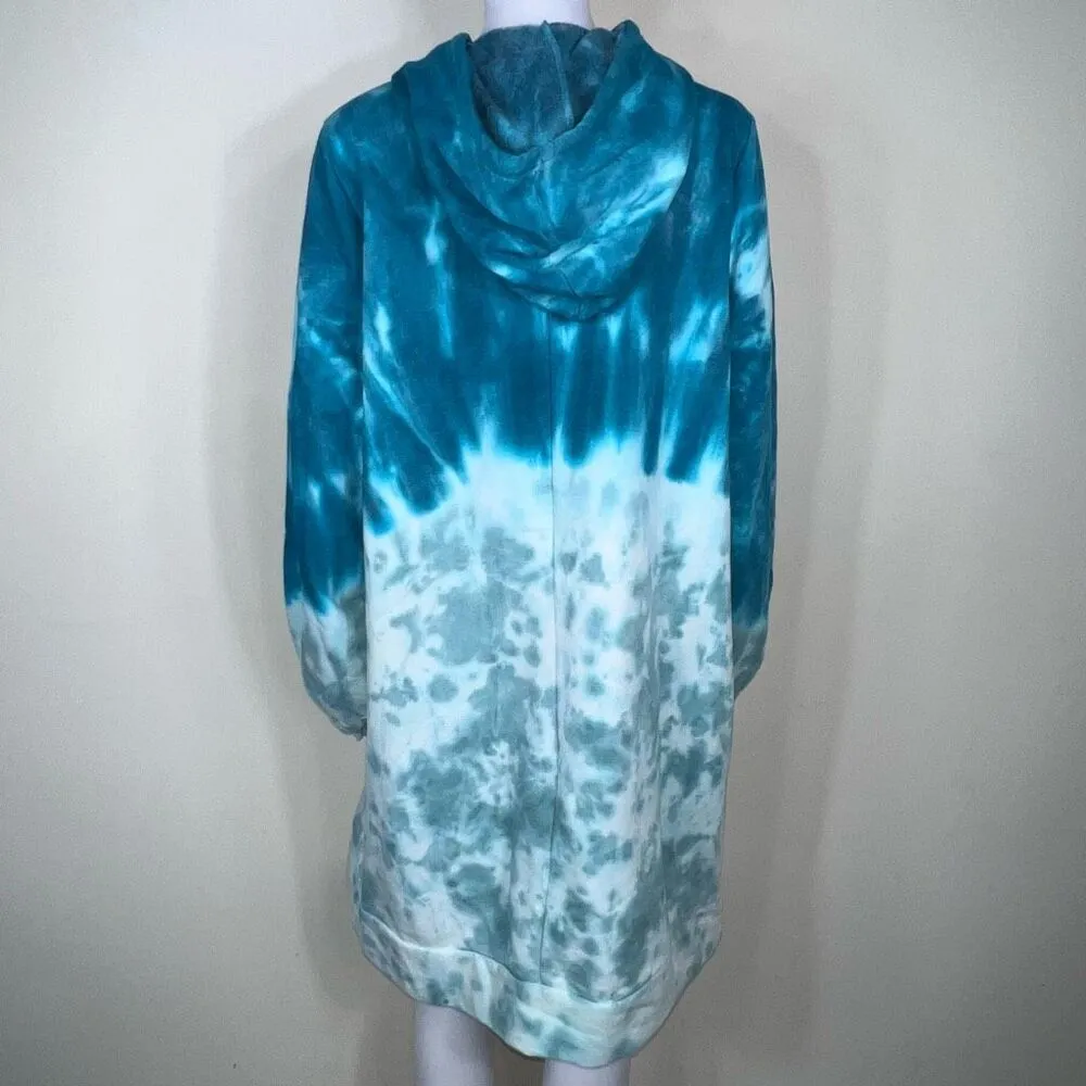 Lane Bryant Livi Activewear Tie Dye Hooded Sweatshirt Dress (18/20) - Image 6
