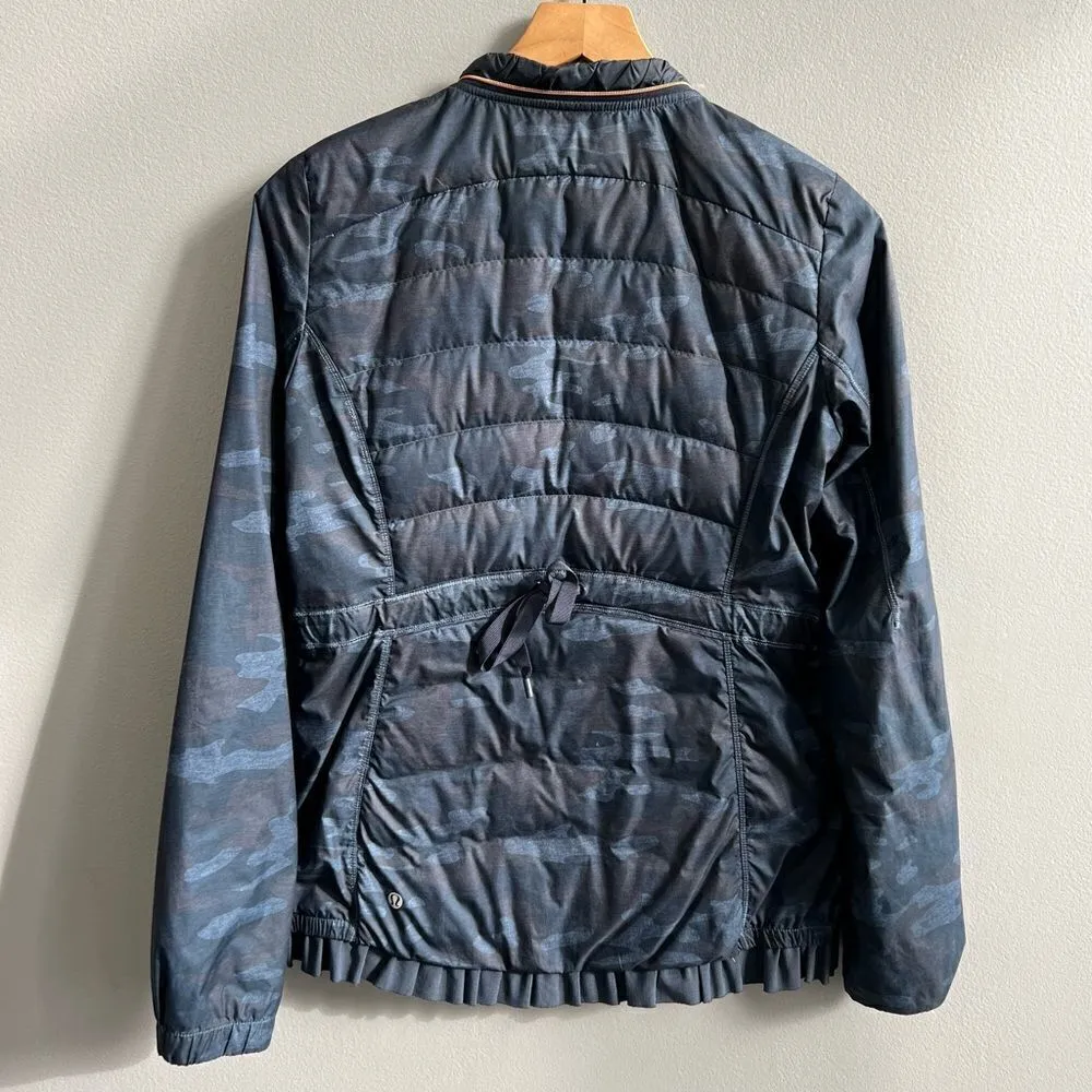 Lululemon Spring Fling Puffy Windbreaker Heathered Lotus Camo Oil Slick Blue 8 - Image 7