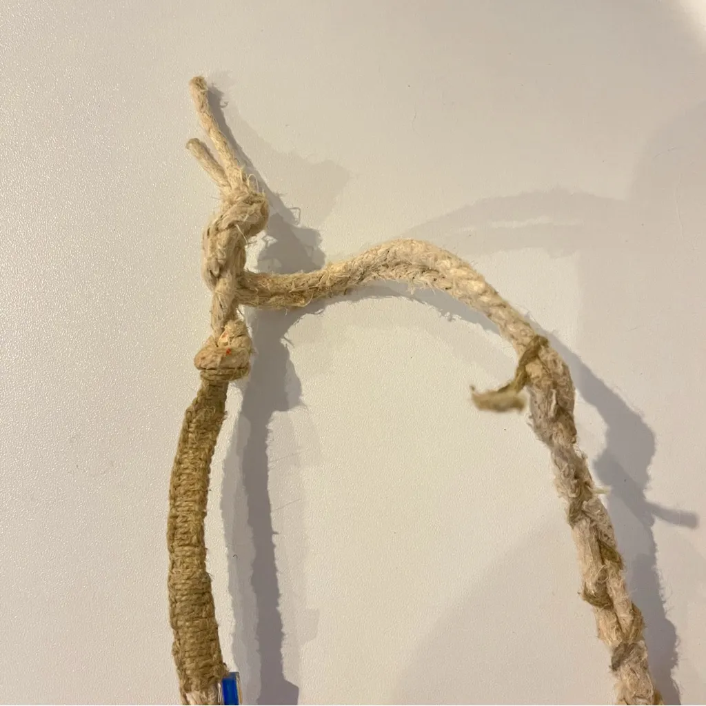 glass toadstool necklace with on rope/twine Brown - Image 5