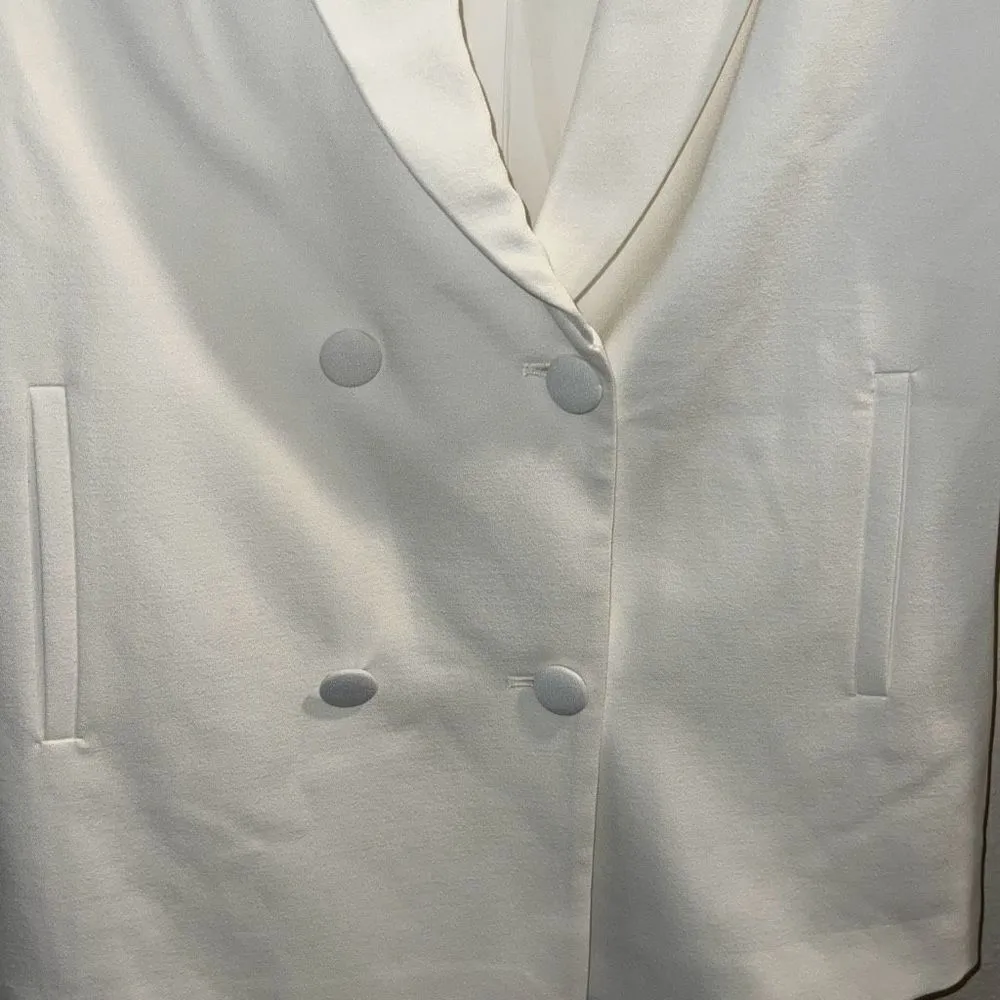 ✨NWOT✨C/MEO COLLECTIVE Crew Love Blazer Double Breasted Ivory Size M✨ - Image 4