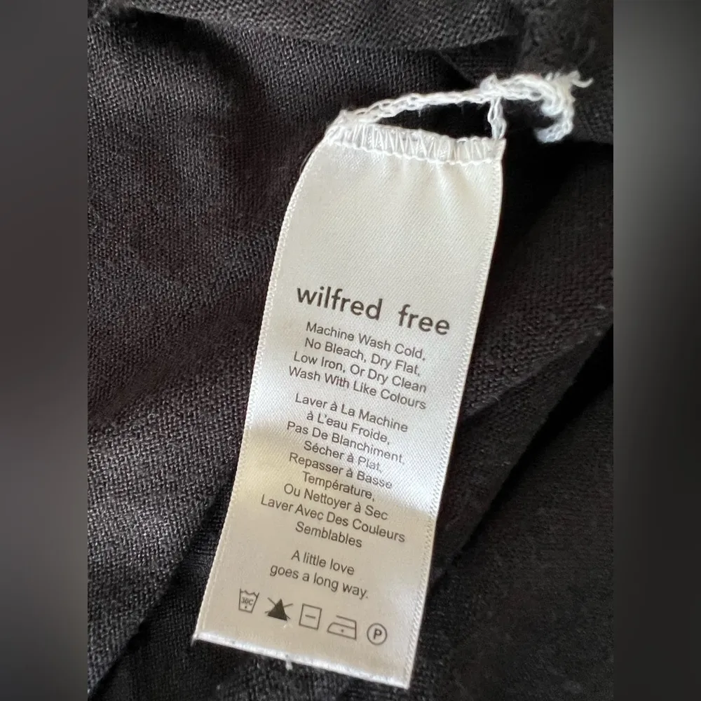 Aritzia Wilfred free women black short sleeve mini dress S - Image 5