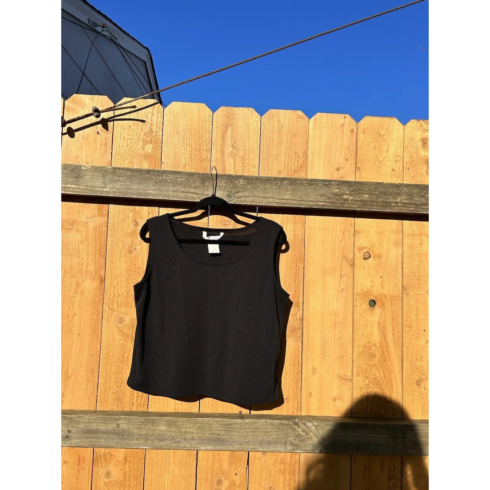 Max studio‎ Black Top Size Large Minimalist Capsule Wardrobe Work Fall - Image 2