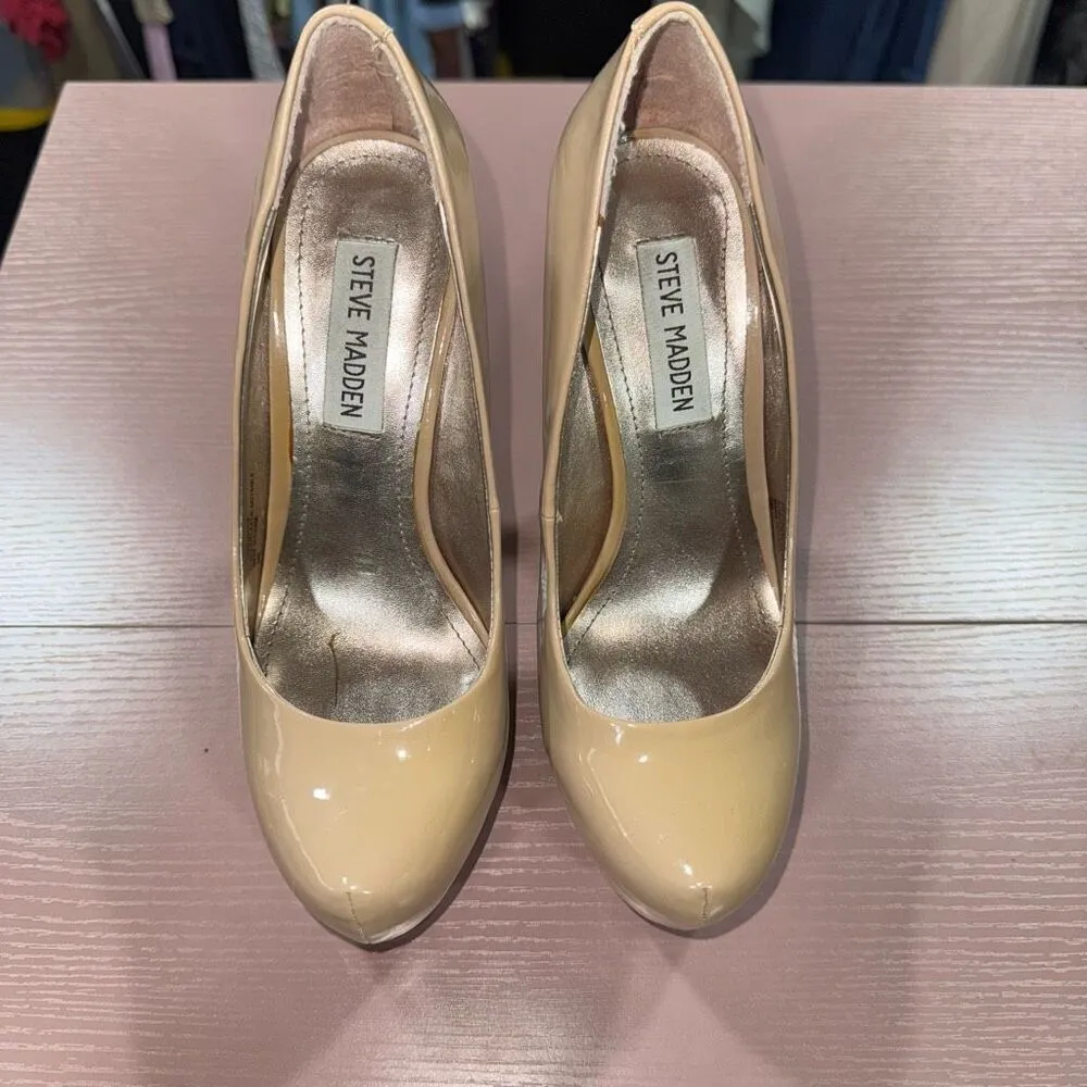 Steve Madden Mila Nude Platform Stiletto Size 6.5 - Image 2
