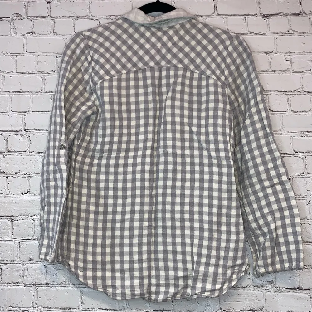 🇺🇸 Saturday Sunday Checkered Gingham Quilted Button Down Top - Image 2
