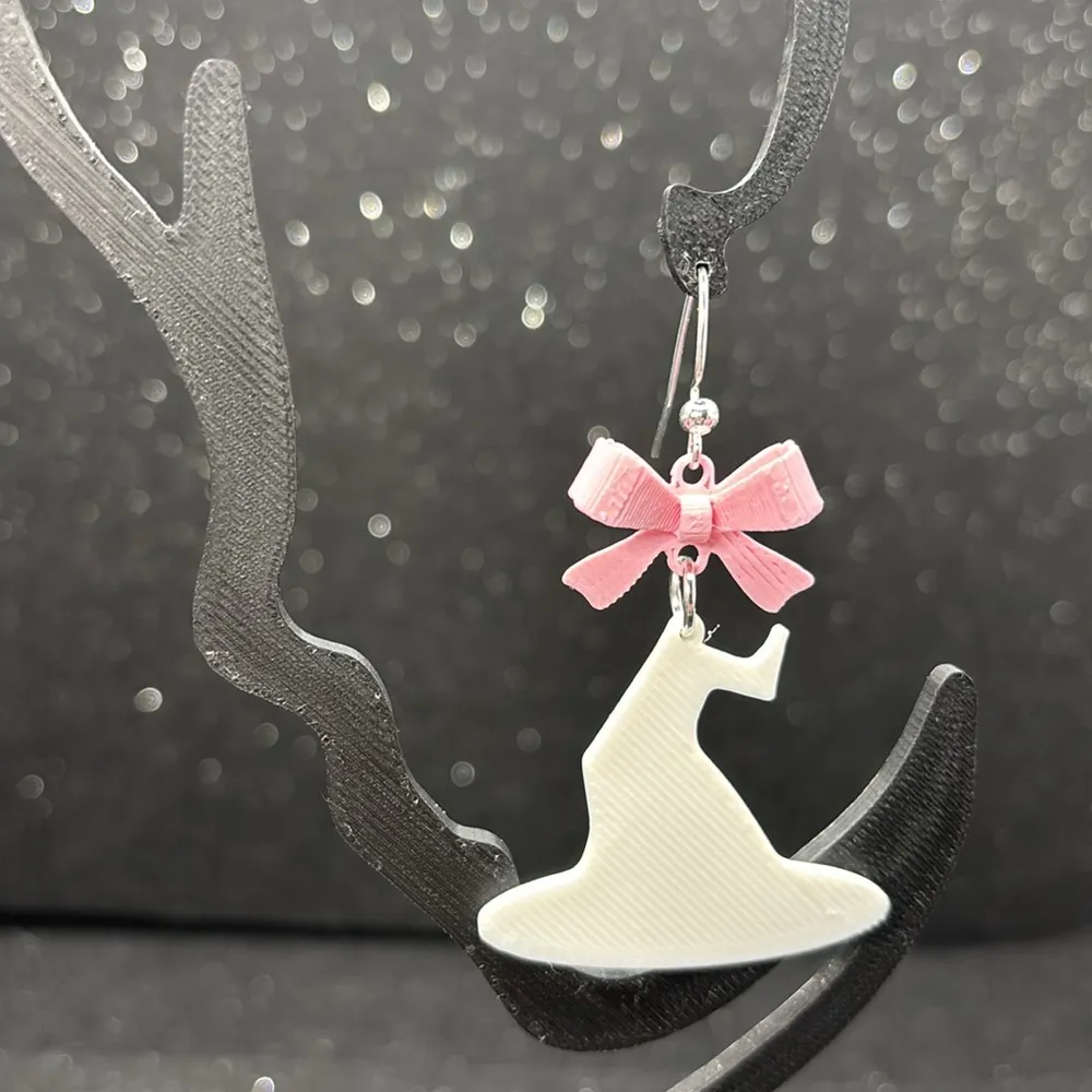 The Bewitched Bloom Earrings with Pink Bows - Image 2