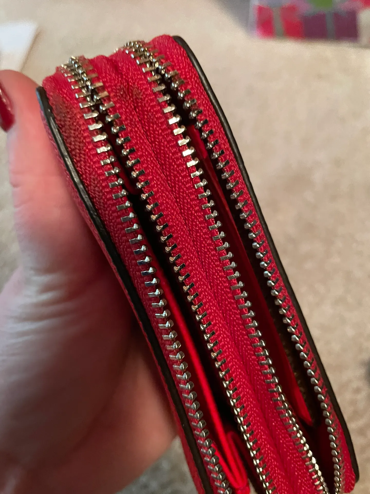 Coach Red Accordion Wallet - Image 4