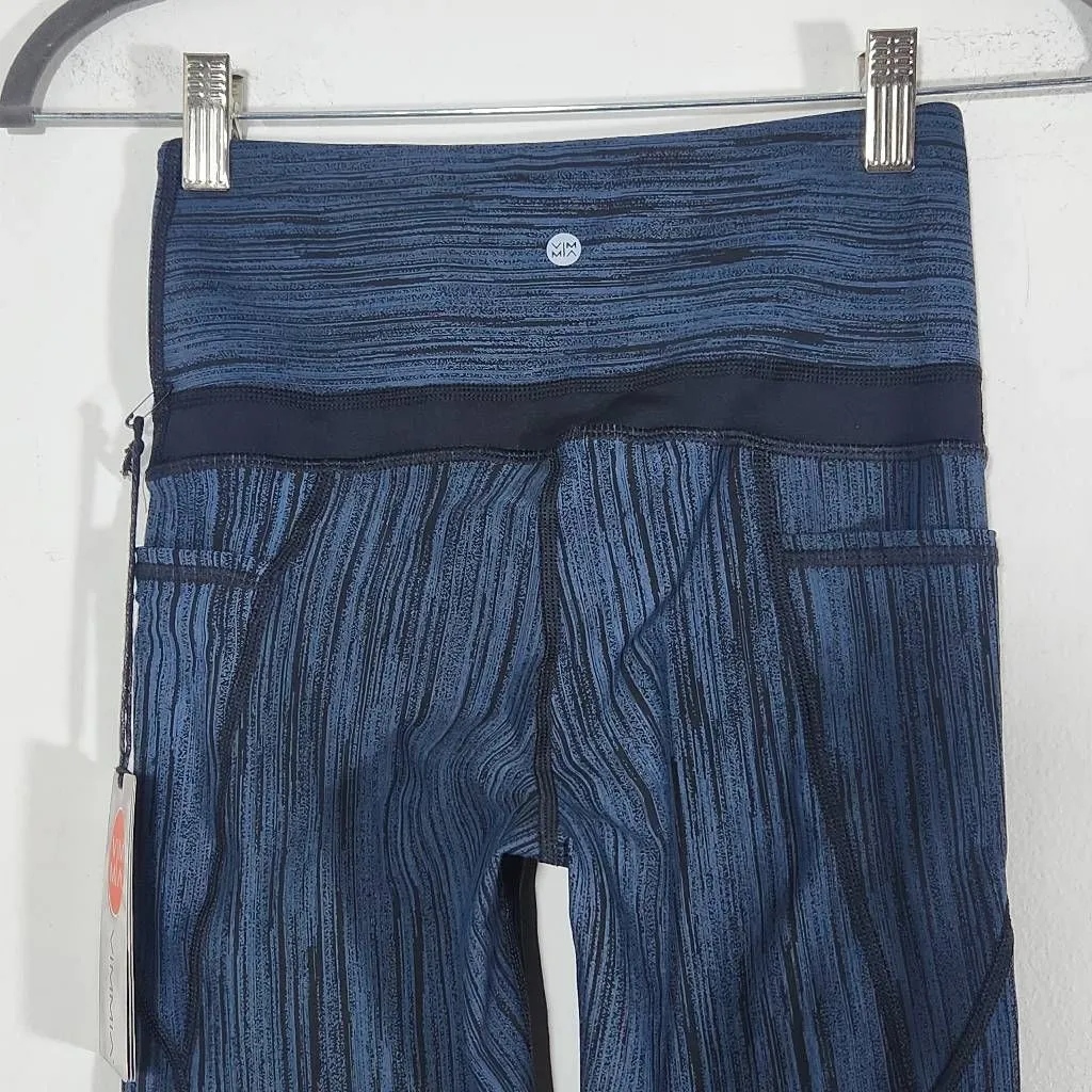 Vimmia Blue and Black Cropped Leggings NWT Size XS Storm Charge Legging - Image 5