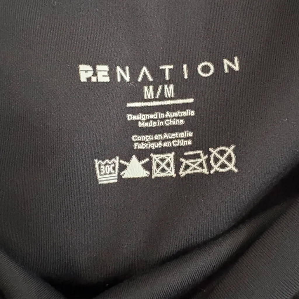 P.E Nation Transmission Leggings High Rise Logo Ankle Black Size M Size M - Image 9