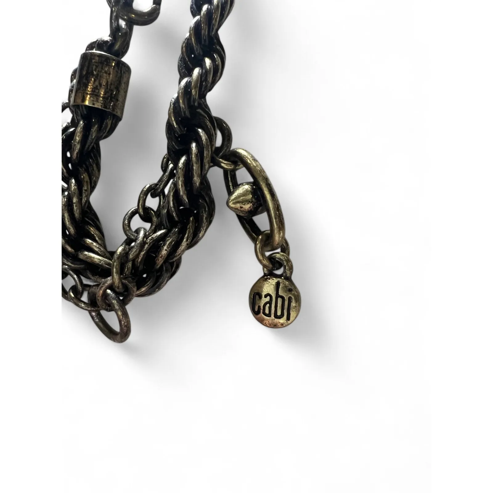 Cabi Rope Chain Necklace Dark Metal Bronze Brown High Quality Long - Image 3