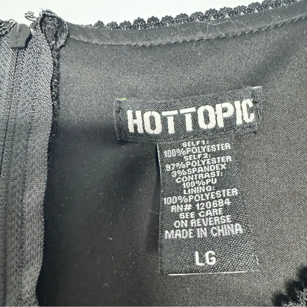 Hot Topic black velvet dress size large - Image 6