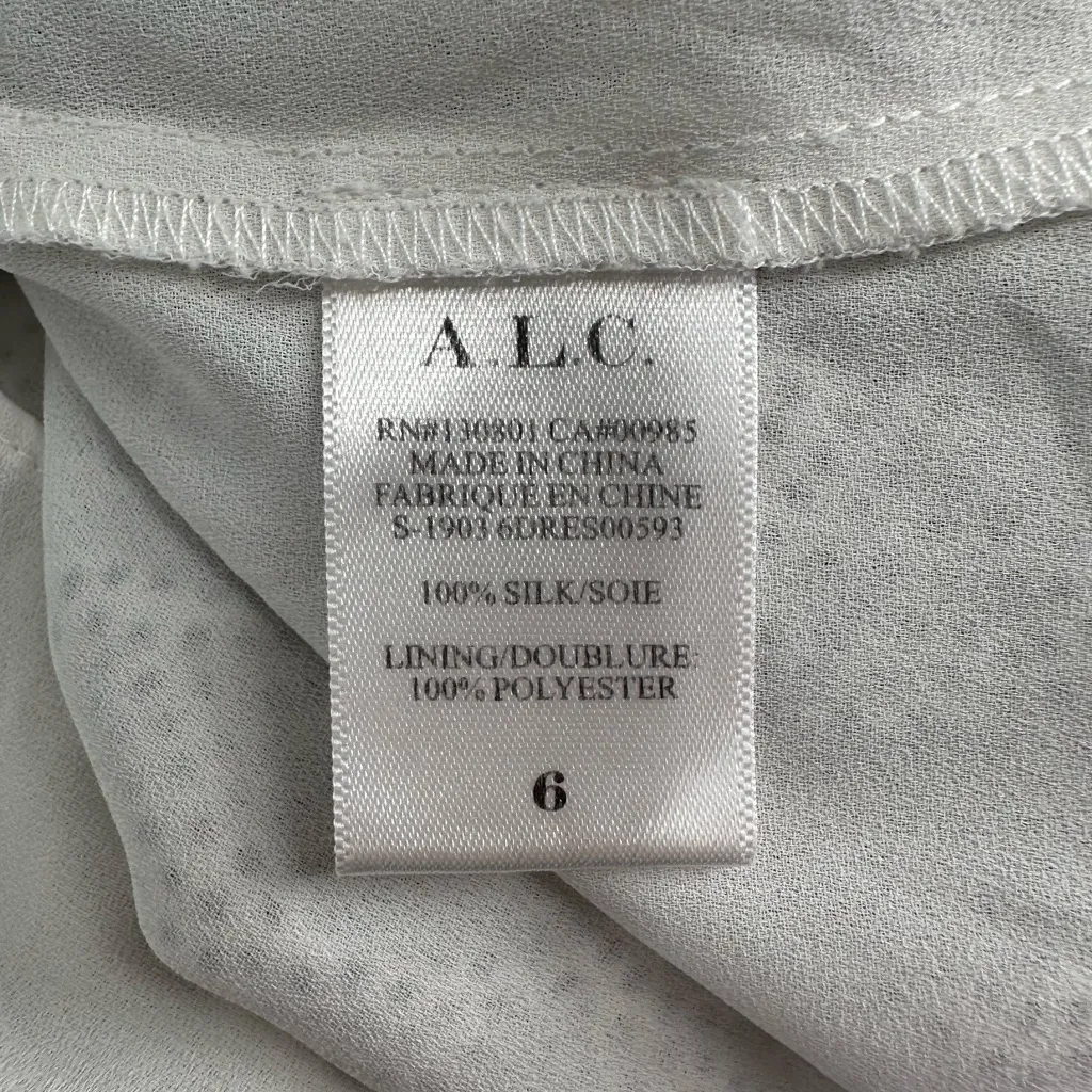 A.L.C. Viera Mini Dress in Rimini Dot Print size 6 Silk Short Flutter Sleeves - Image 13