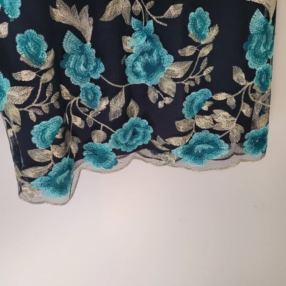 Trina Trina Turk Cian Scalloped Edge Embroidered Dress - Image 4