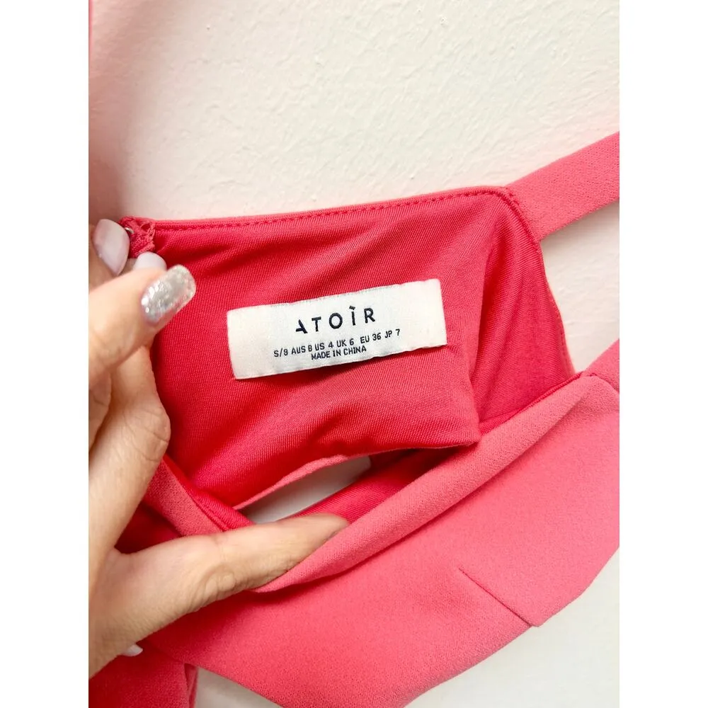 Atoir Deja Vu Three Tier Cropped Top with Contrast Floral Applique Pink Womens 4 - Image 4