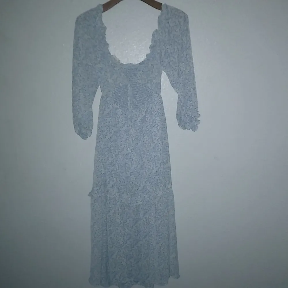 Altar'd State S Alissa Baby Blue Boho Floral Chintz Midi Maxi Dress - Image 5