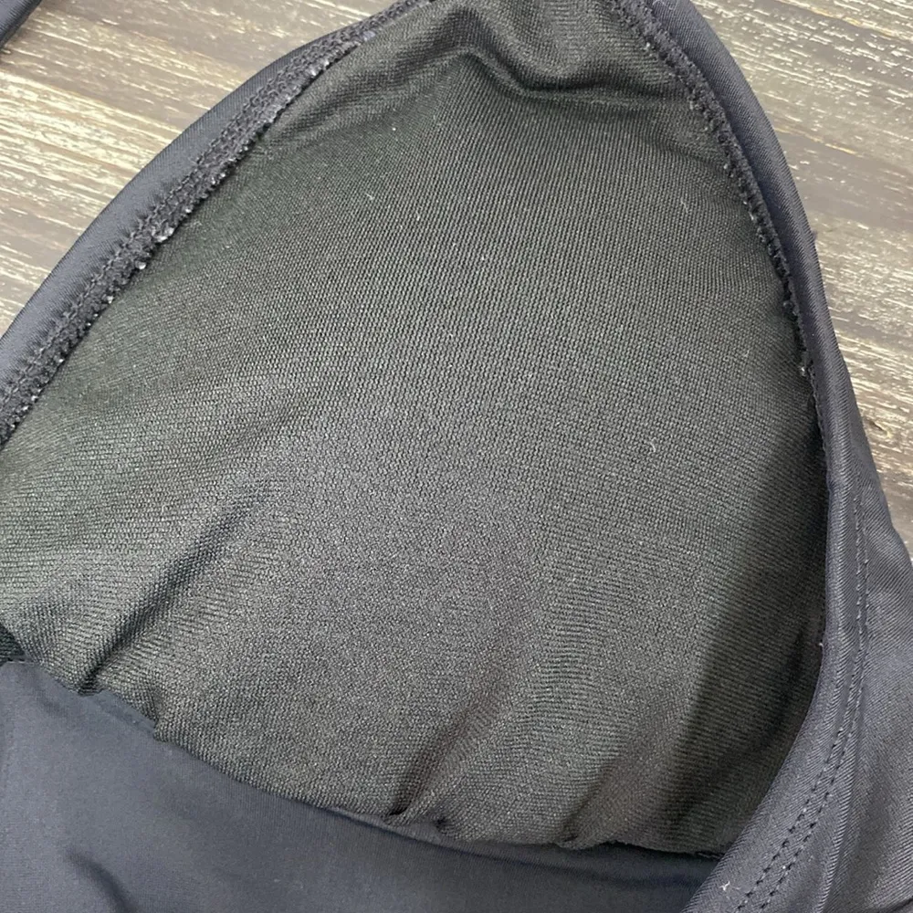 Hula Honey Black Tankini Strappy Bathing Swim Suit Top XL - Image 4