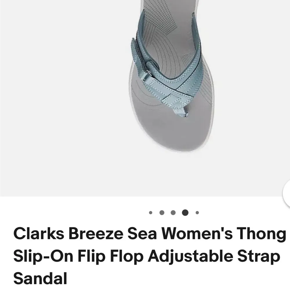 Clarks Gray and White Sandals - Image 9