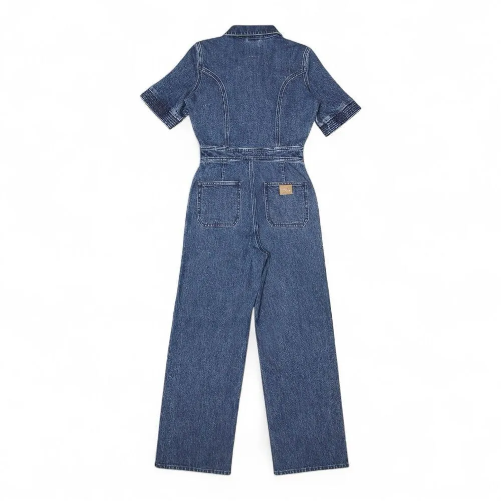 NEW Anthropologie Seventy + Mochi Elodie Denim Jumpsuit Size 2 - Image 12