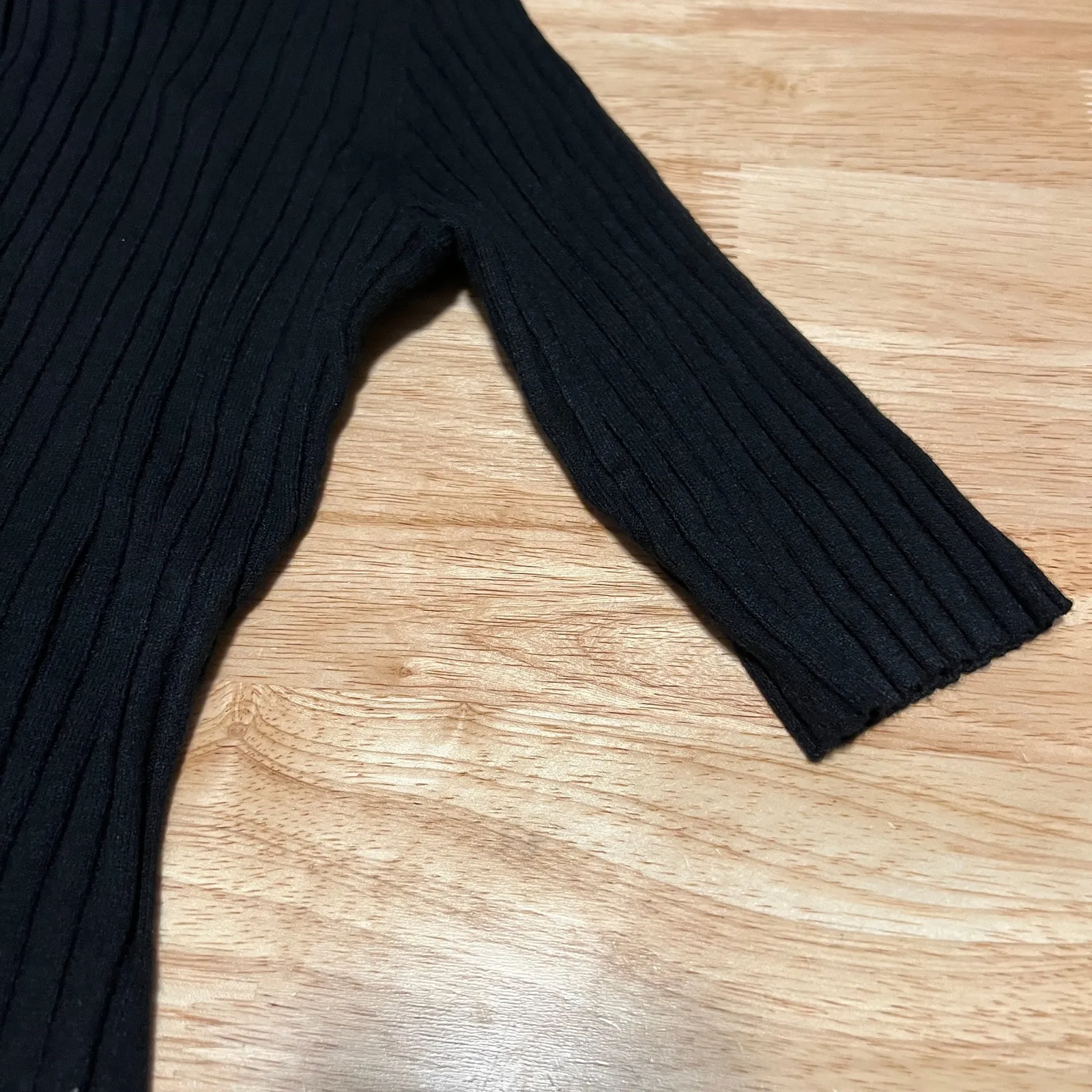 A New Day Women's Black Henley Neck Long Sleeve Sweater - Size XS - NWT - Image 7