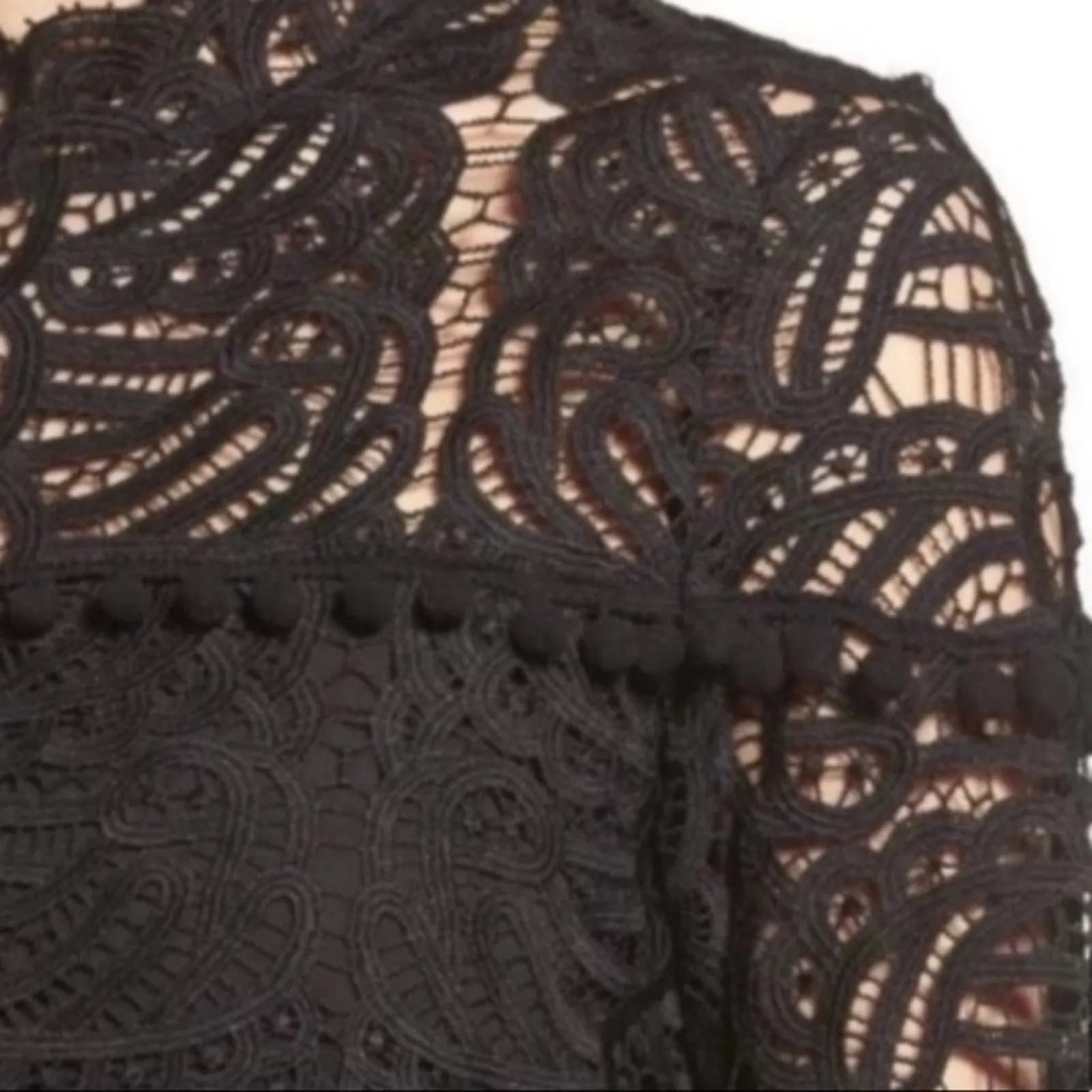 NWT Tularosa Matilda lace pom pom mock neck dress - Image 7