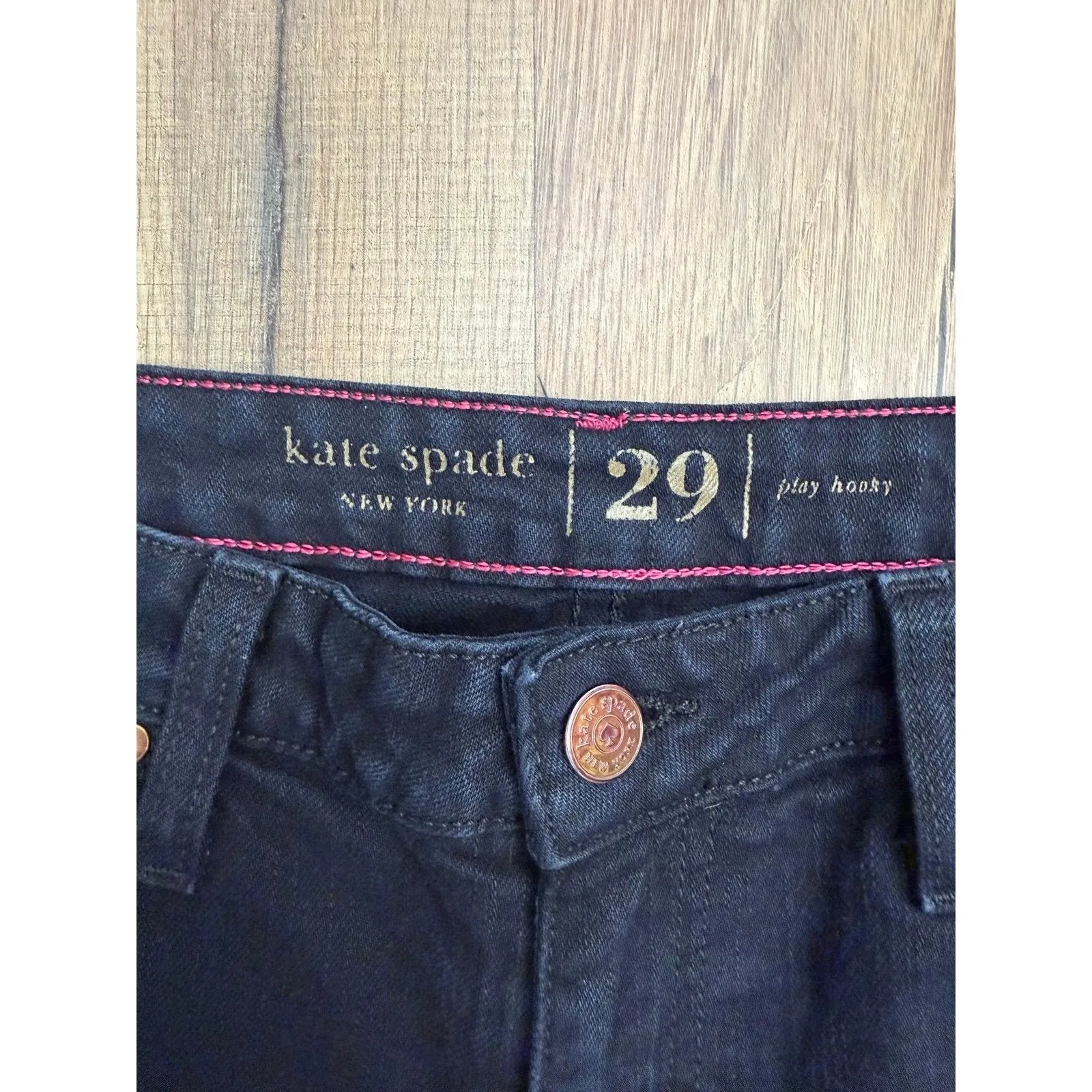 Kate Spade Black Skinny Jeans Women's Size 29 Mid Rise Classic Fit - Image 8