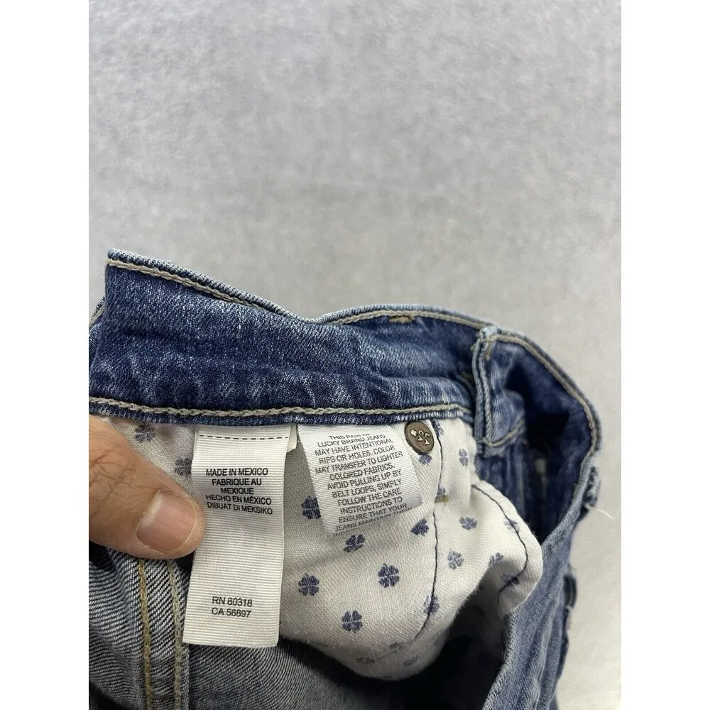 Lucky Brand Women's Blue Denim Jeans Bridgette Skinny Size 2 Raw Hem - Image 4