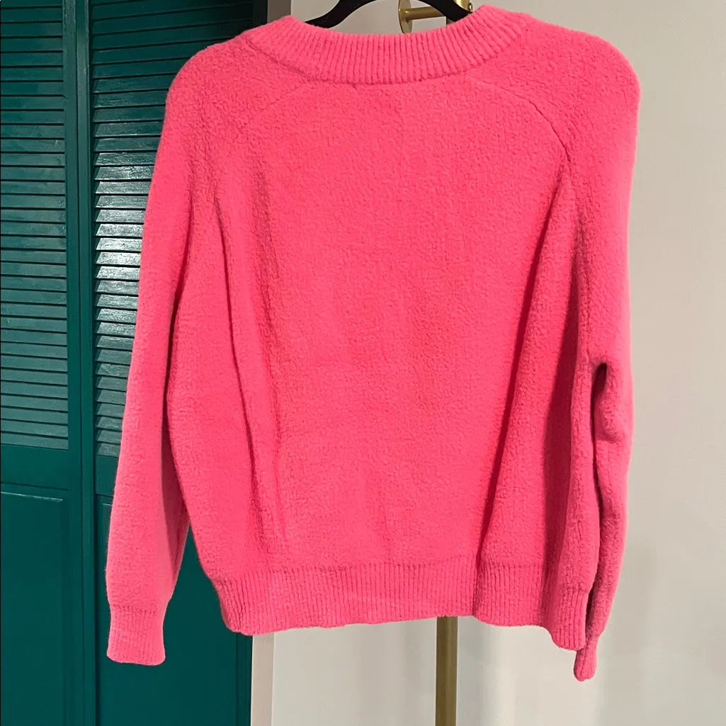 Zara Vibrant Pink Crew Neck Sweater - Image 4