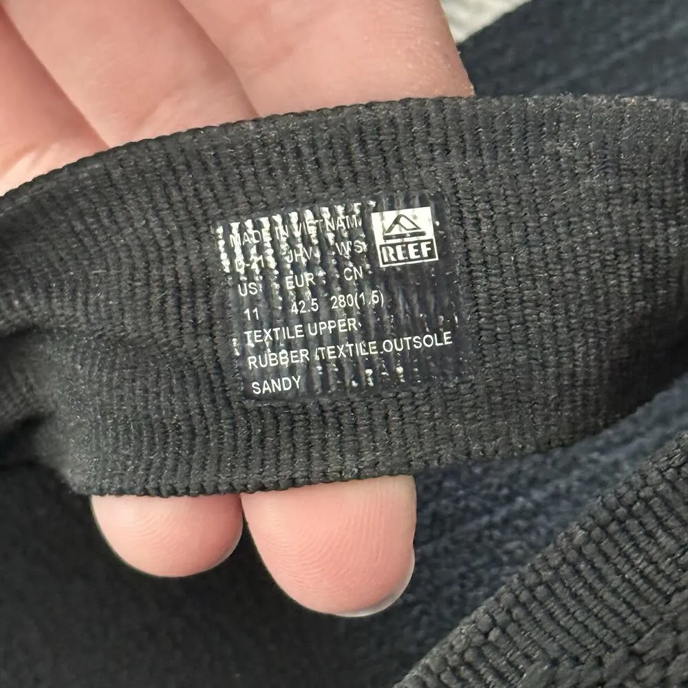 REEF Sandy Black Flip Flops Women’s Size 11 Beach Sandals Soft Strap Comfort - Image 7