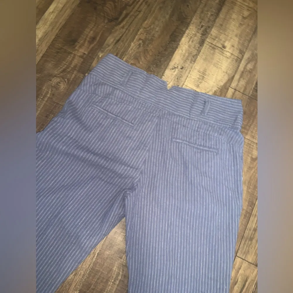 Sundance Womens Amelia linen Pant in Blue Stripe 12 $100 stripes fall casual - Image 6