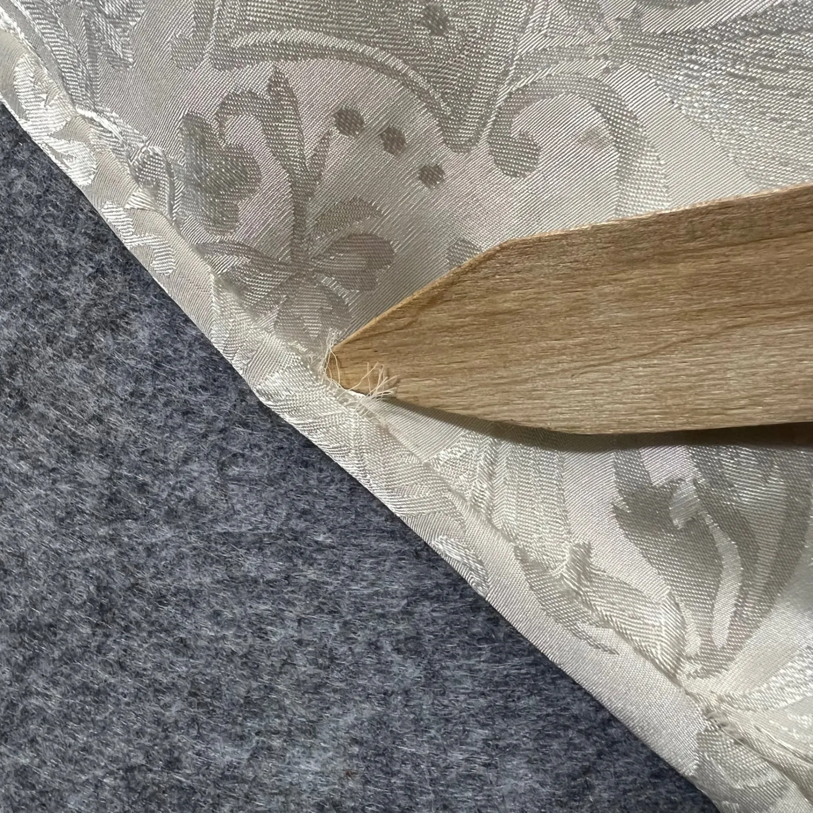 Vintage Victoria's Secret Satin Jacquard Bed Jacket L Ivory Lounge Sleepwear Top - Image 8