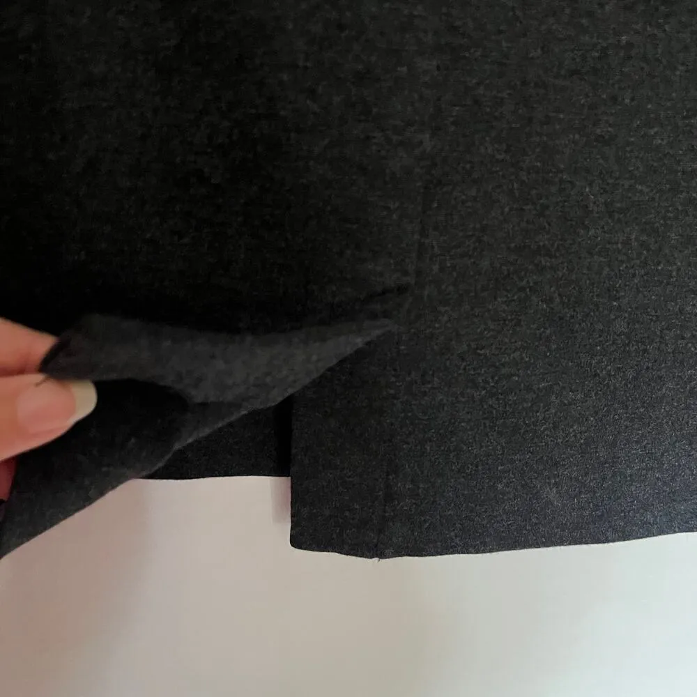 J.JILL Ponte Pencil Skirt Sz MP Charcoal Gray Stretch PullOn  Knee Length Career - Image 7