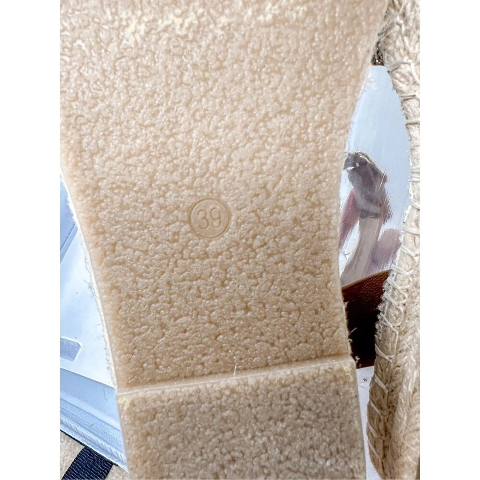 NEW H&M Platform Espadrilles Sparkling Sandals Brown Cream US Size 8 Size 39 - Image 9