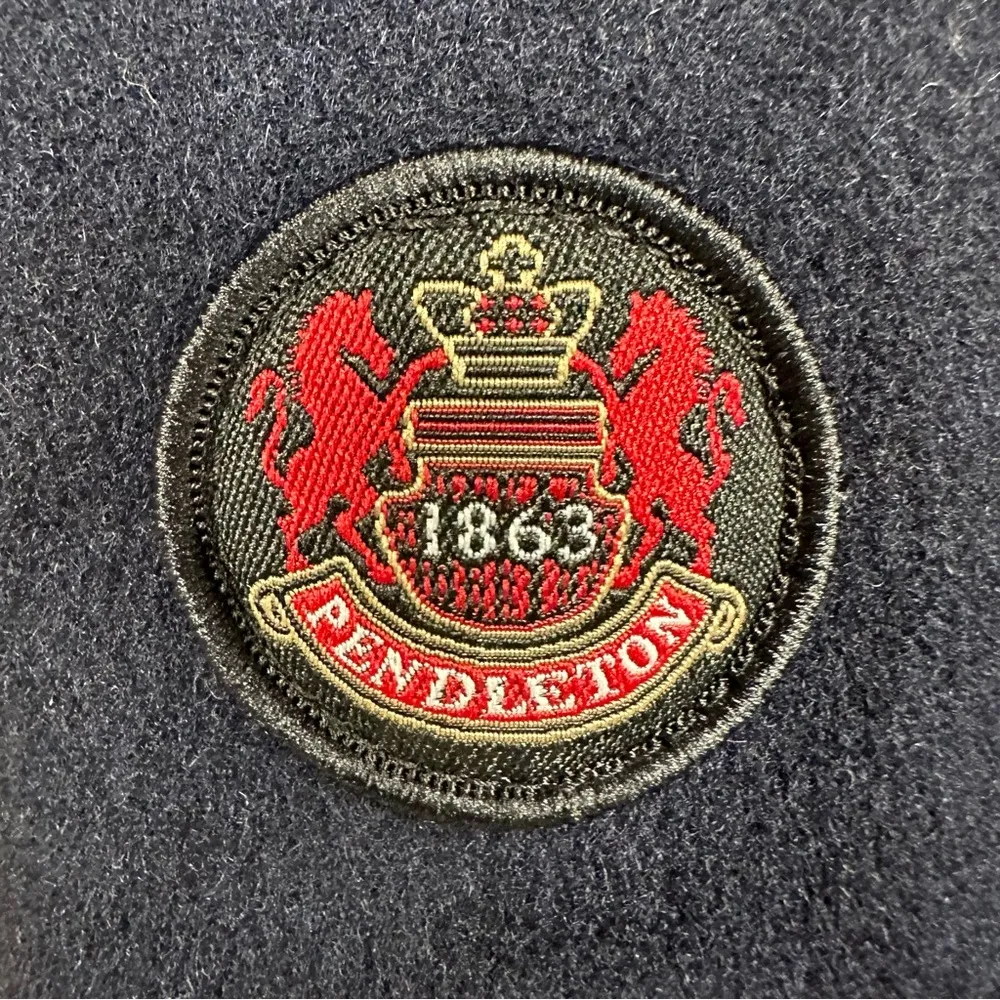 Pendleton Campbell Wool Coat Striped Water Resistant Windblocking Navy L NWOT - Image 6