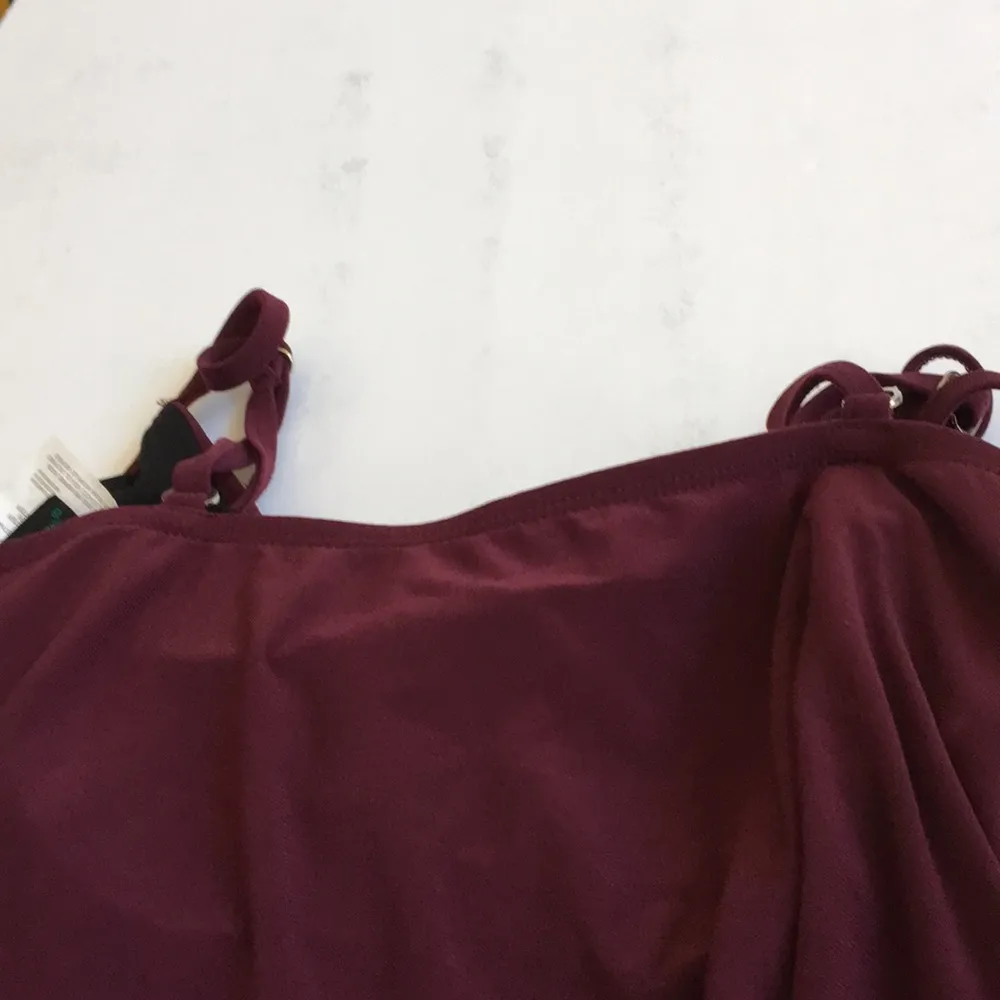 FINAL MARKDOWN NWOT ladies aqua green tankini top medium - Image 3