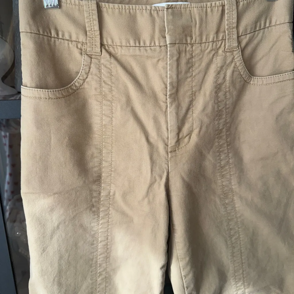 Vince Utility Crop Wide leg Pants trousers khaki beige sand twill - Image 6