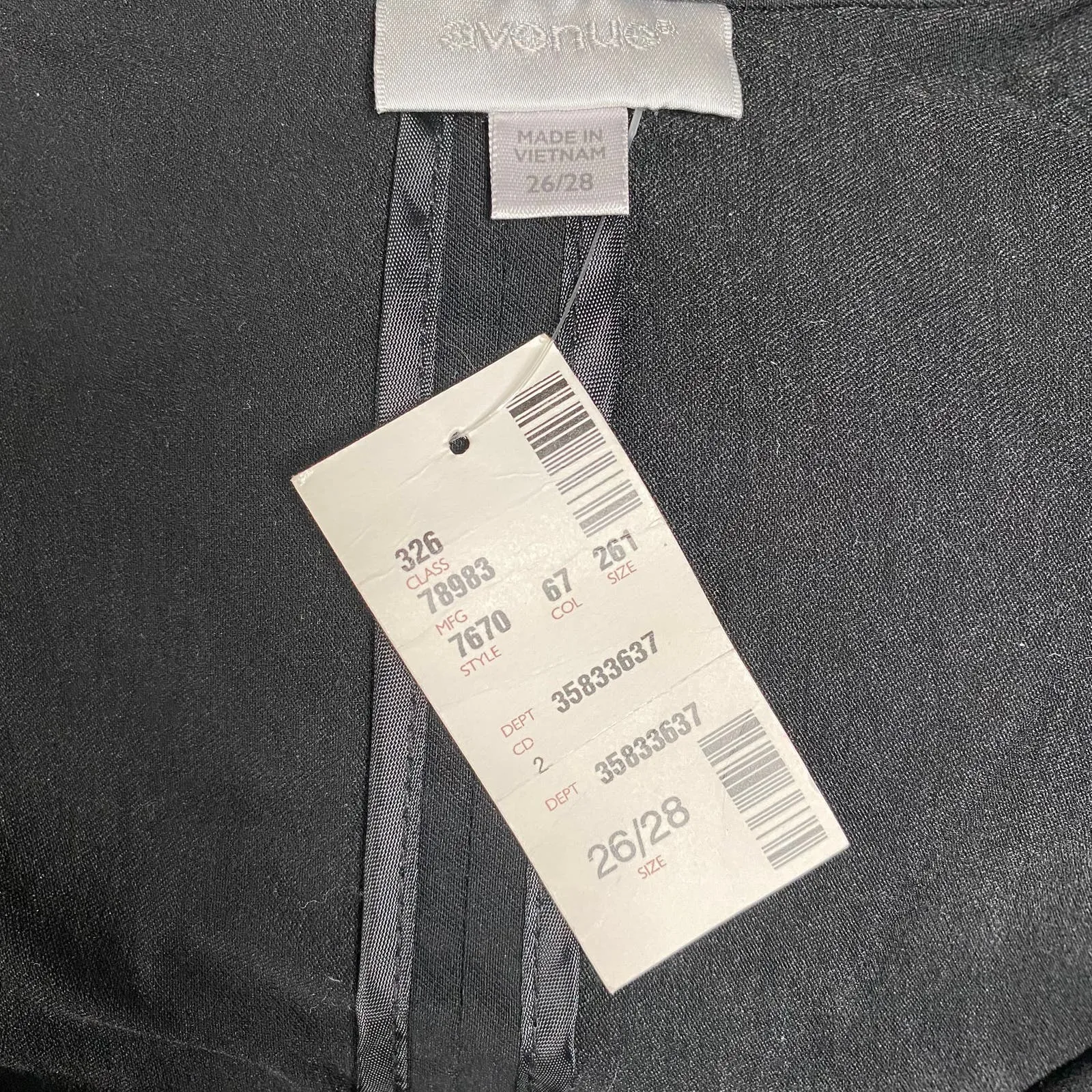 Avenue  Jacket 26/28 Black Stretch Full Zip Up Collared New - Image 9