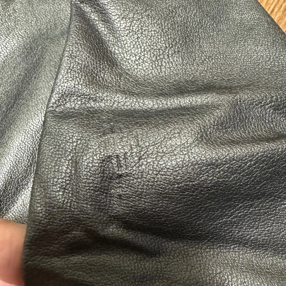 Commando Control Womens Metallic Pewter Vegan Leather Shaping Leggings Large - Image 11