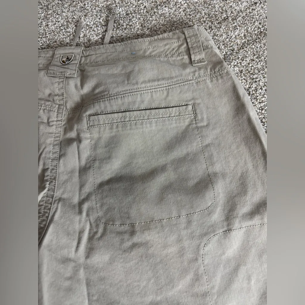 Kuhl Pants Womens 4 Short Tan Outdoor Hiking Casual Straight Leg Cotton Nylon - Image 12