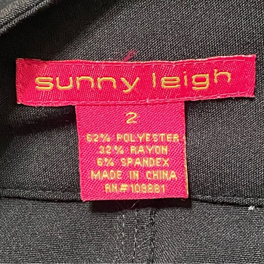 Sunny Leigh Black Flounce Skirt Size 2 Faux Leather Belt Whimsigoth Y2K Retro - Image 4