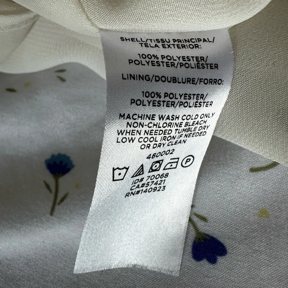 Loft Women’s  Small Flowy Chiffon White Spaghetti Strap Halter Blouse - Image 7