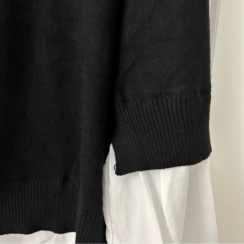 Truth by Republic Black Mock Layered Sweater Large - Image 4