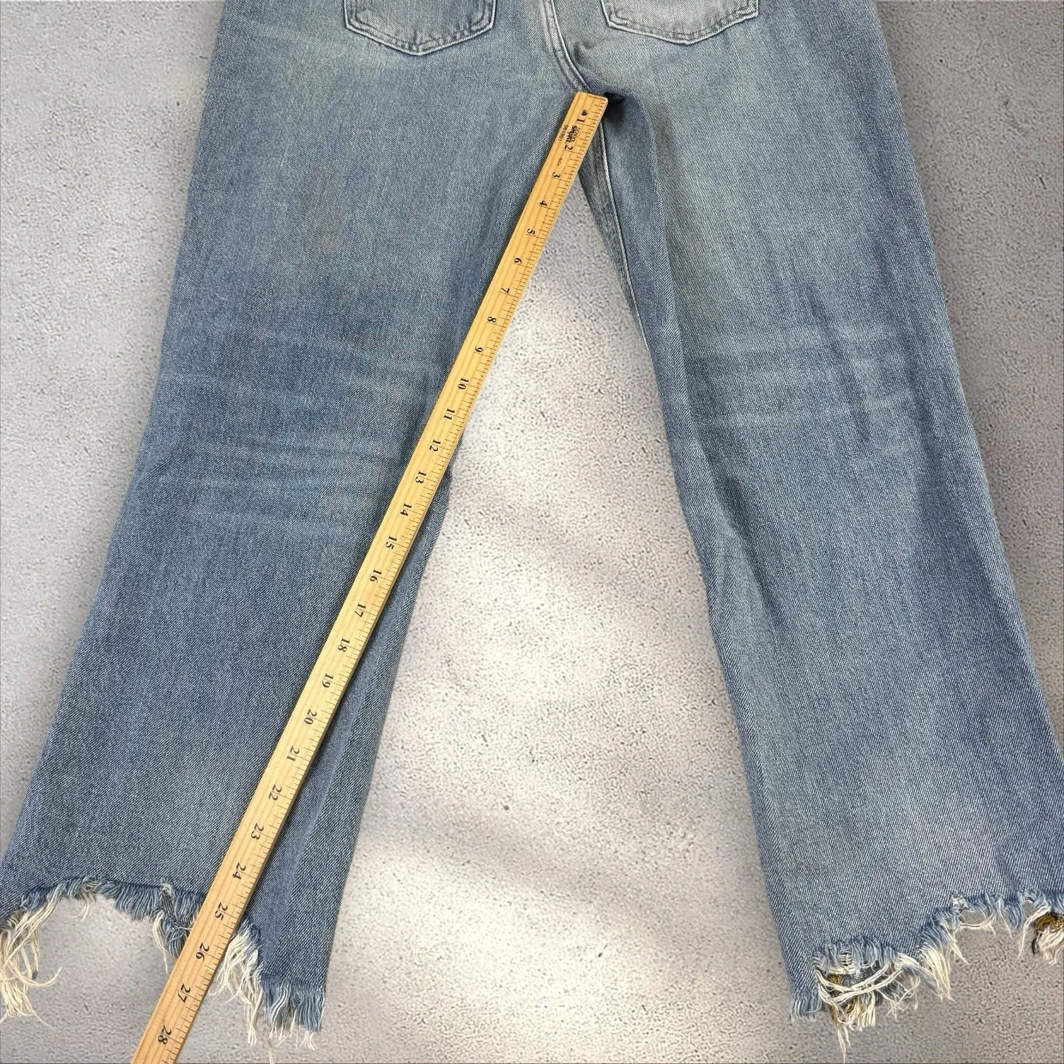 We the Free People Jeans Womens 31 Maggie Straight Mid Rise‎ Crop Distressed - Image 5