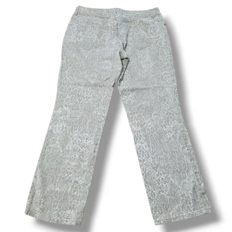 Chico's Jeans Size 0 W29" x L26.5" Chico's Platinum Denim Pants Snakeskin Print Jeans - Image 2