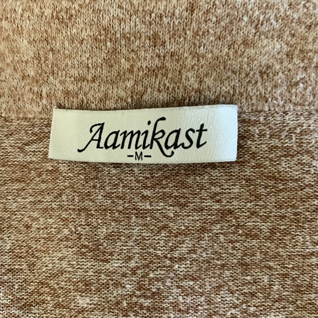 Aamikast Brown Pajama Top Medium Long Sleeve Lounge Sleepwear Cozy Soft - Image 4