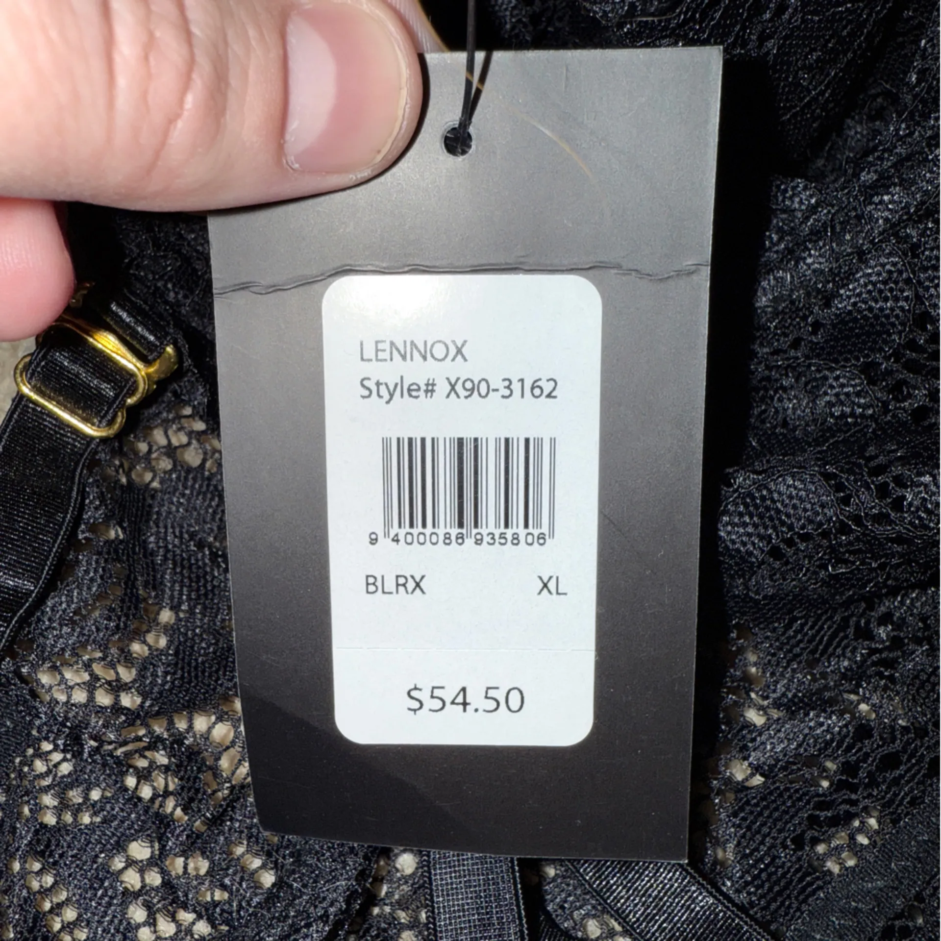 Frederick's of Hollywood Lennox Black Lace ‎ Strappy Thong Bodysuit Sz XL NEW - Image 4