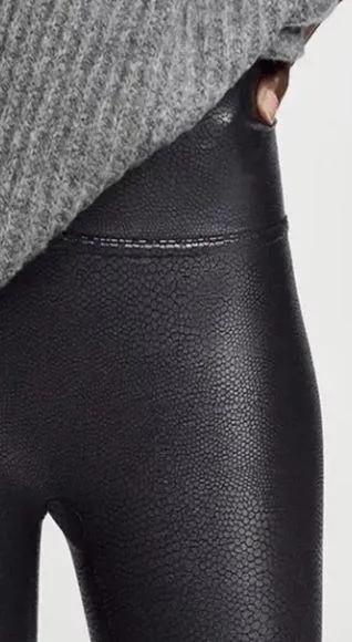 Spanx Pebbled Faux Leather Leggings - Image 3
