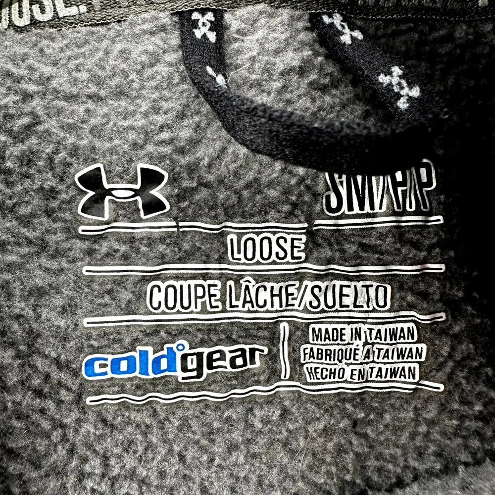Under Armour University of Utah Utes Hoodie Cold Gear Athletic Fleece Gray S - Image 2